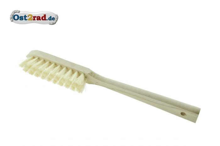 Leistenbürste Reinigungsbürste mit Holzgriff Motorrad Moped 2,5x12,5cm hell
