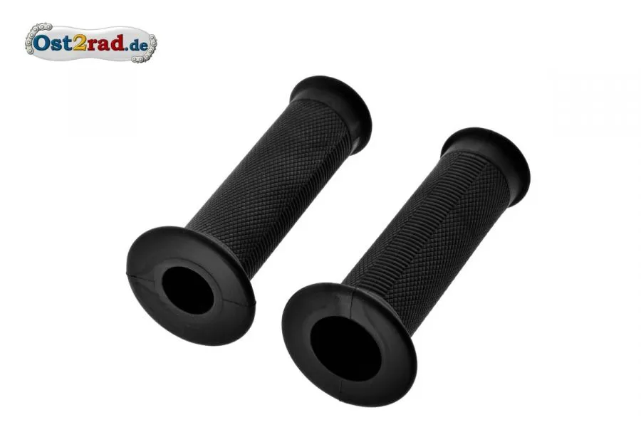 Lenker Griffgummi Paar für MZ ES 125 150 175 250 300, Rändelprofil ohne Loch schwarz 1.Qualität