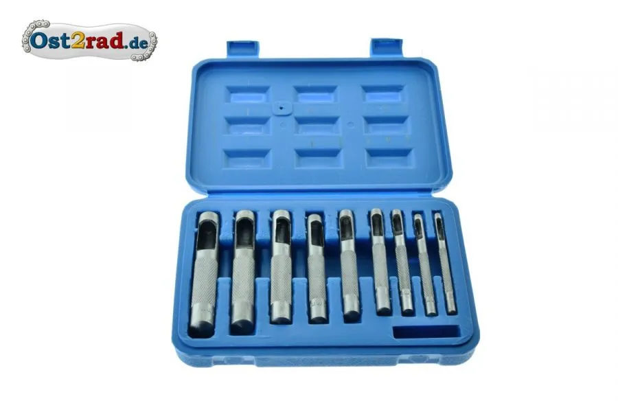 Set Locheisensatz zur Anfertigung von Dichtungen 3-12mm Set Locheisensatz zur Anfertigung von Dichtungen 3-12mm