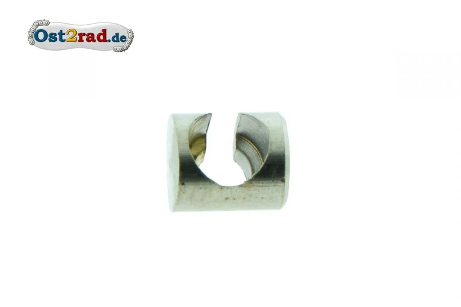 Nippelaufnahme geschlitzt Bowdenzug SIMSON S50 S51 SR50 KR51/2 vernickelt Nippelaufnahme geschlitzt Bowdenzug SIMSON S50 S51 SR50 KR51/2 vernickelt