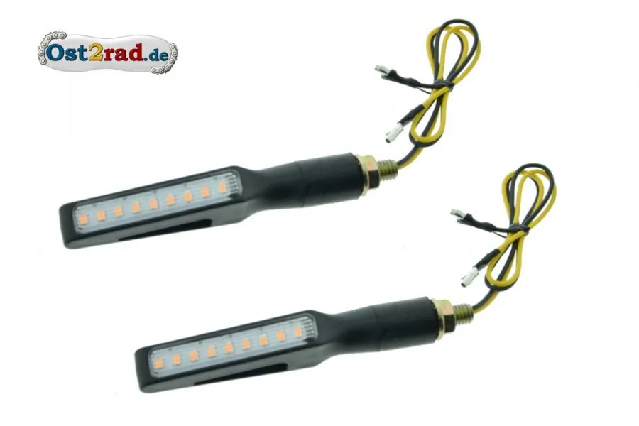 Paar 12V LED Lauflicht Blinker NewStyle für Simson S50 S51 universal mit Blinkgeber