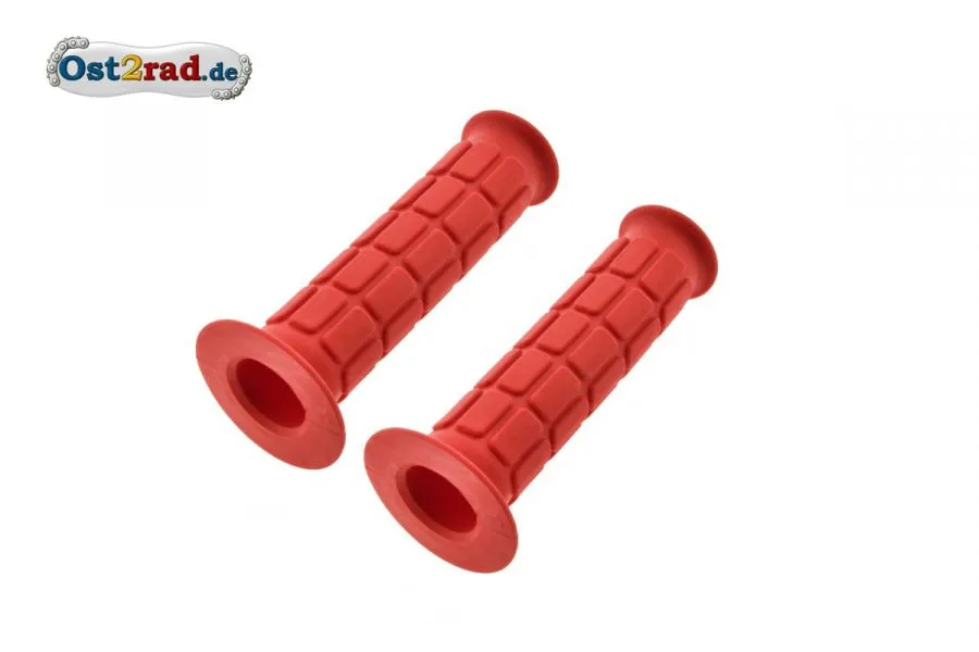 Paar Lenkergriffgummi S50 S51 SR50 MZ RacingRot, 1. Qualität, Plastsit