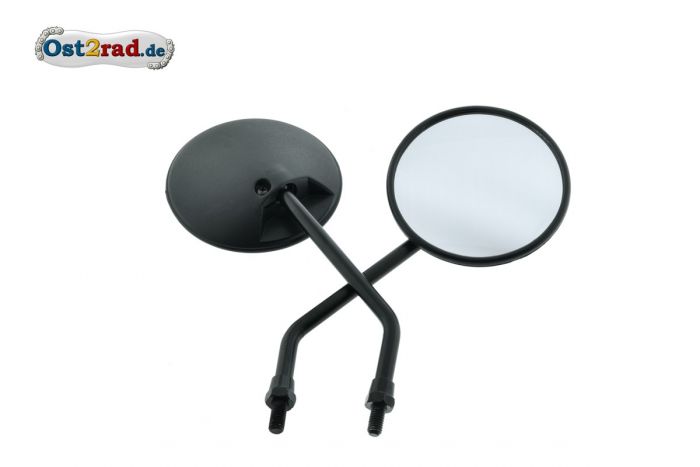 Paar Rückspiegel S50 KR51 S51 S53 SR50 für Simson, klein-100mm schwarz