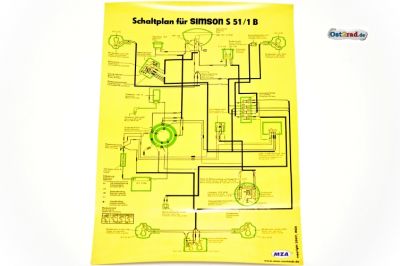 Poster Schaltplan SIMSON S51/1B