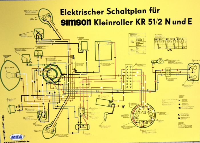 Schaltplan Simson S50 - Wiring Diagram