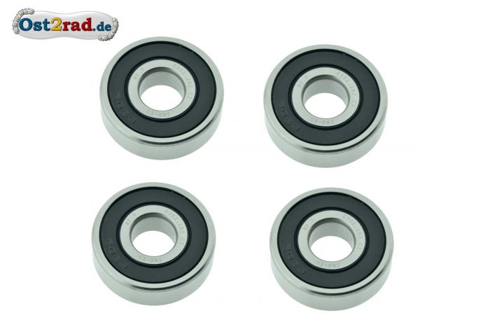 Radlager 4 Stück 6302 2RS mit Gummidichtung passend für MZ Jawa CZ