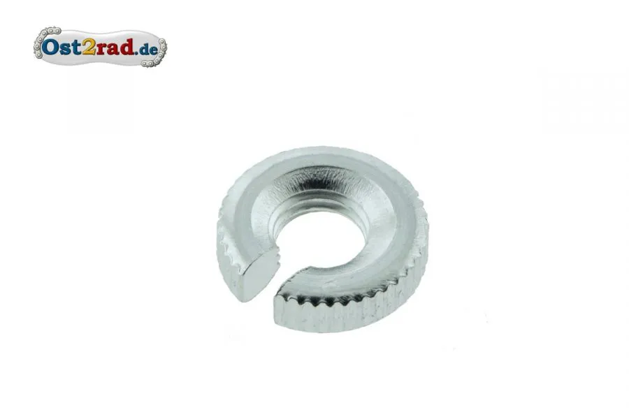 Rändelmutter M6x1 Stellschraube Bowdenzug passend für MZ und Simson Rändelmutter M6x1 Stellschraube Bowdenzug passend für MZ und Simson