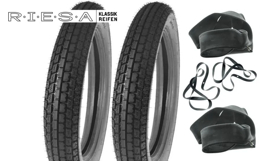 Reifensatz 2x 4,00-19 RIESA Reinf. für Ural Dnepr BMW-Oldtimer Reifensatz 2x 4,00-19 RIESA Reinf. für Ural Dnepr BMW-Oldtimer