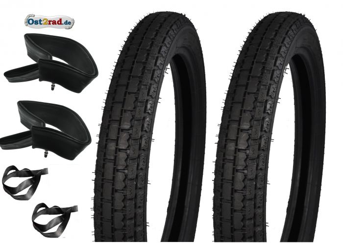 Reifensatz 2x 3,00-18 Reinforced Heidenau passend für MZ ES 125 150