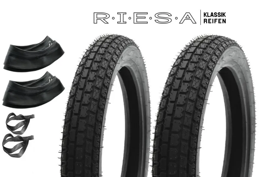 Reifensatz RIESA für Jawa175 Typ 356 3,00-16 und 3,25-16 Oldtimerprofil Reifensatz RIESA für Jawa175 Typ 356 3,00-16 und 3,25-16 Oldtimerprofil