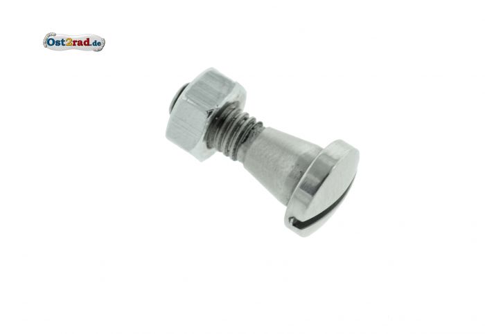 Gelenkschraube konisch M6 CHROM mit Mutter BK350 ES250 RT125 AWO EMW