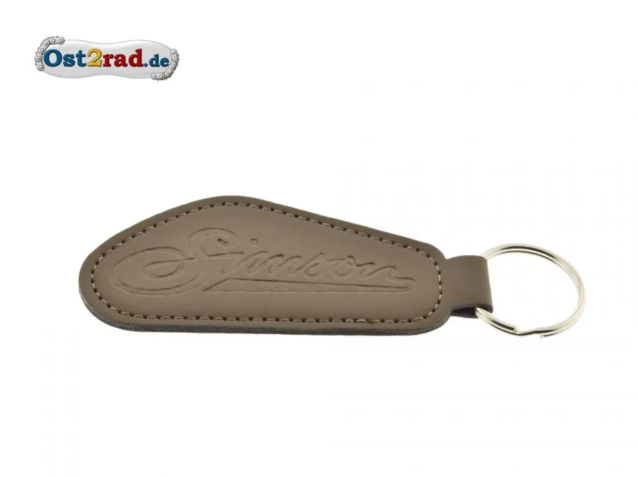Schlüsselanhänger Oval braun Simson Schlüsselanhänger Oval braun Simson
