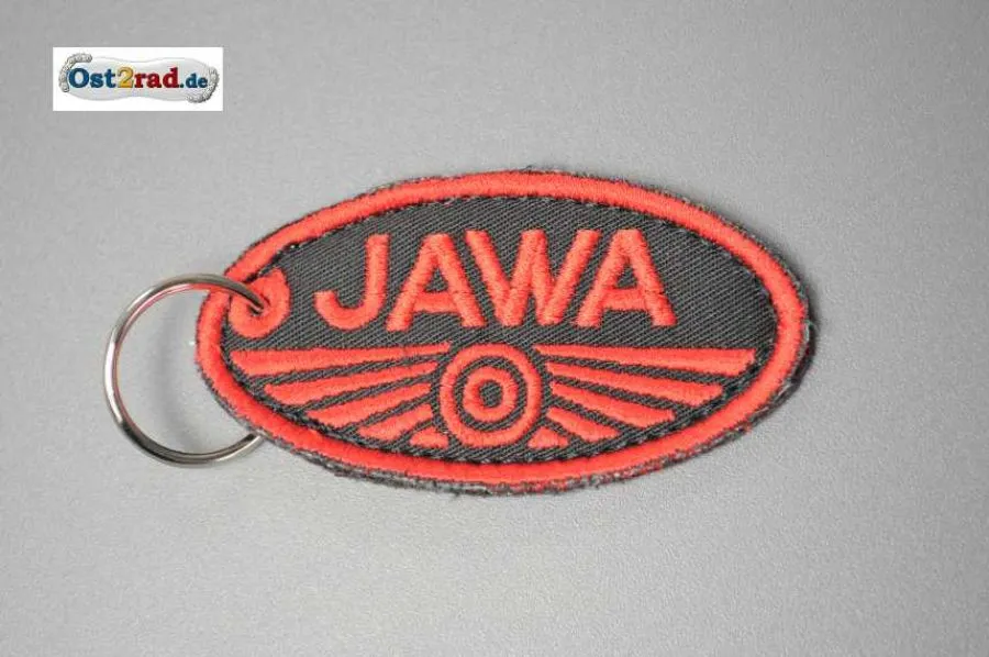 Schlüsselanhänger Stoff JAWA schwarz - rot Schlüsselanhänger Stoff JAWA schwarz - rot