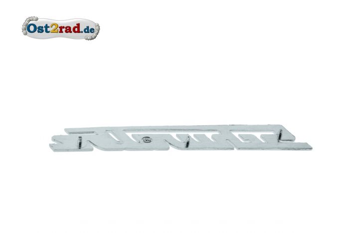Schriftzug Schwalbe für Beinblech KR51 Aluminium SILBER