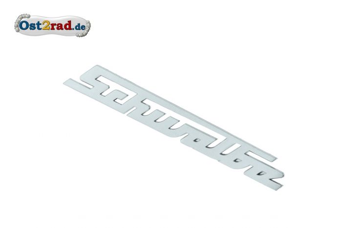 Schriftzug Schwalbe für Beinblech KR51 Aluminium SILBER