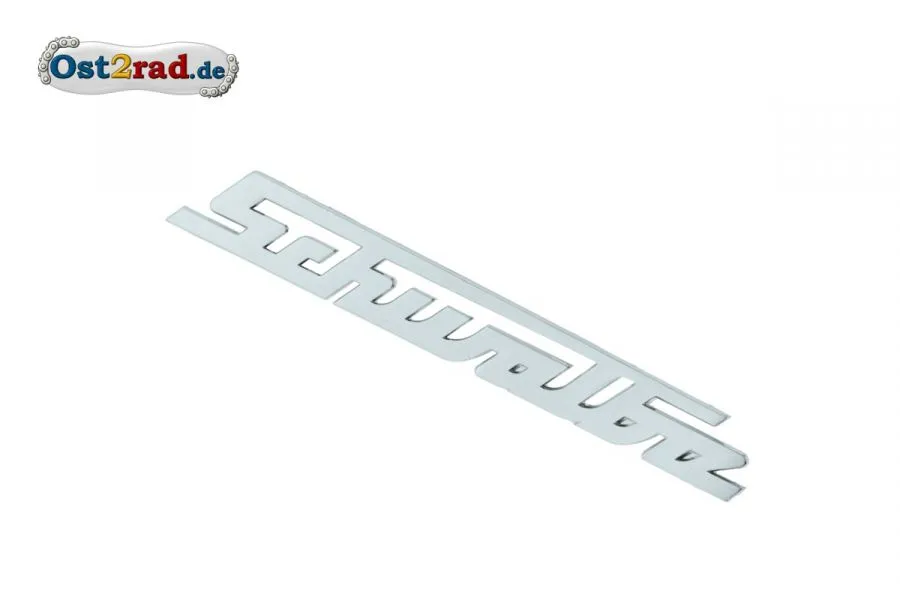 Schriftzug Schwalbe für Beinblech KR51 Aluminium SILBER