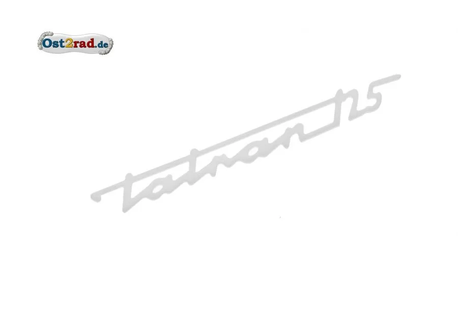 Schriftzug Tatran 125 Plastik weiss Schriftzug Tatran 125 Plastik weiss
