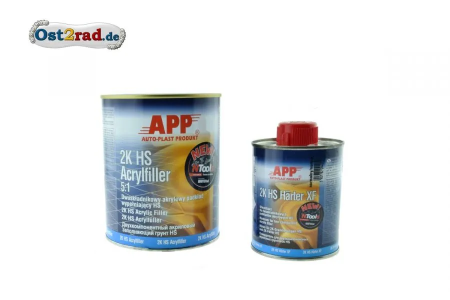 SET 2K HS Acrylfiller 5:1 inkl. Härter XF 1,2L schwarz SET 2K HS Acrylfiller 5:1 inkl. Härter XF 1,2L schwarz