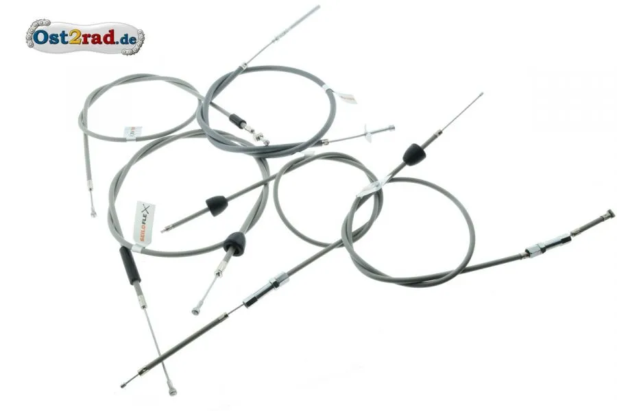 Set 5x Bowdenzüge grau KR51/1, Bremsbowdenzug hinten - Hebel aussenliegend Set 5x Bowdenzüge grau KR51/1, Bremsbowdenzug hinten - Hebel aussenliegend