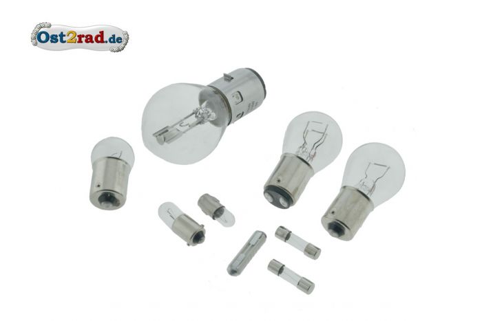 SET Ersatzbirnen Glühlampenkasten GLÜWO 12V 35W Bilux Simson S51 SR50 S53