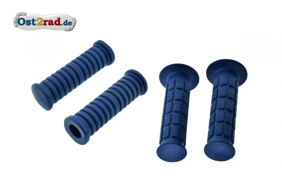 SET Fußrasten- und Lenkergriffgummis Blau für Simson S50 S51 SET Fußrasten- und Lenkergriffgummis Blau für Simson S50 S51