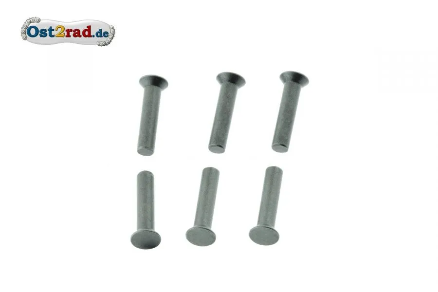 Set Senkniete 4x18 für Kupplungskettenrad RT ES ETS TS ETZ 125 150 IWL Set Senkniete 4x18 für Kupplungskettenrad RT ES ETS TS ETZ 125 150 IWL