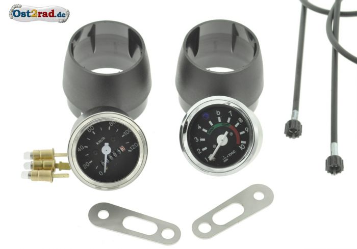 Set Tacho Drehzahlmesser Hüllen Halterung für Simson S70 S51, 6V
