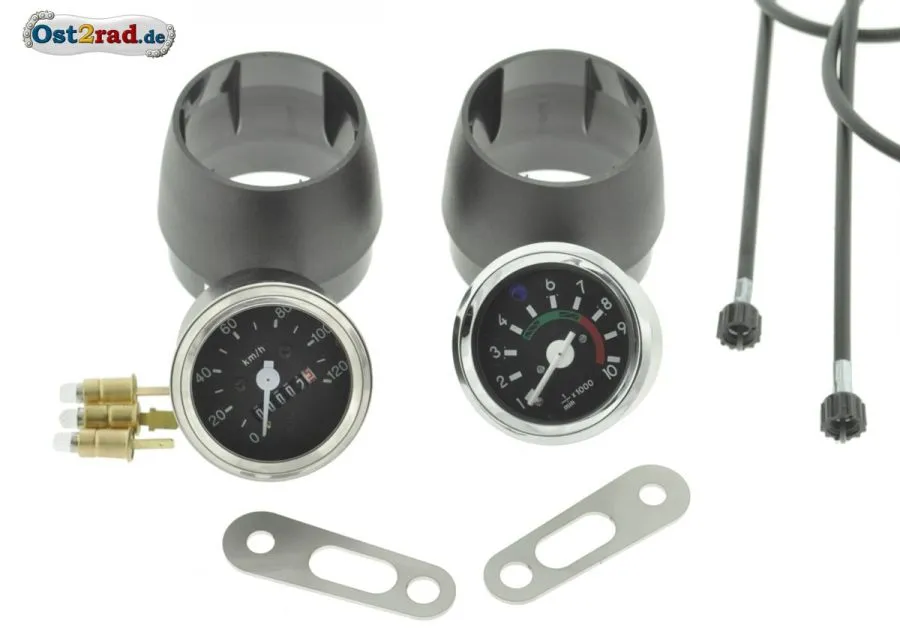 Set Tacho Drehzahlmesser Hüllen Halterung für Simson S70 S51, 6V