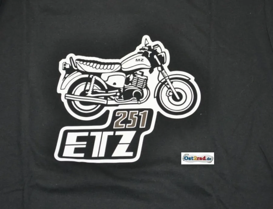 T-Shirt passend für MZ ETZ 251 schwarz T-Shirt passend für MZ ETZ 251 schwarz