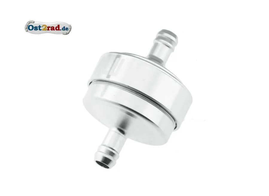 FILU Leitungsfilter Alu SILBER-MATT für Benzinschlauch 5mm