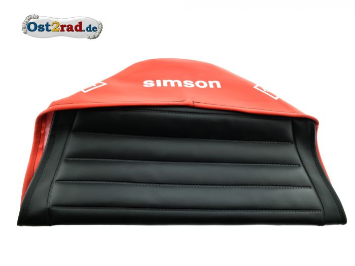 Sitzbankbezug Simson S51 schwarz-rot