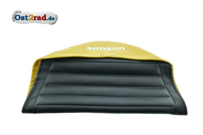 Sitzbankbezug strukturiert Simson S51 schwarz-gelb