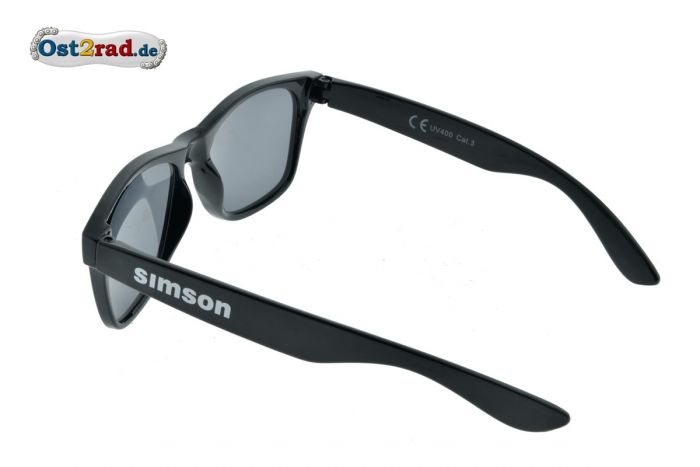 Sonnenbrille schwarz mit Simson Aufdruck