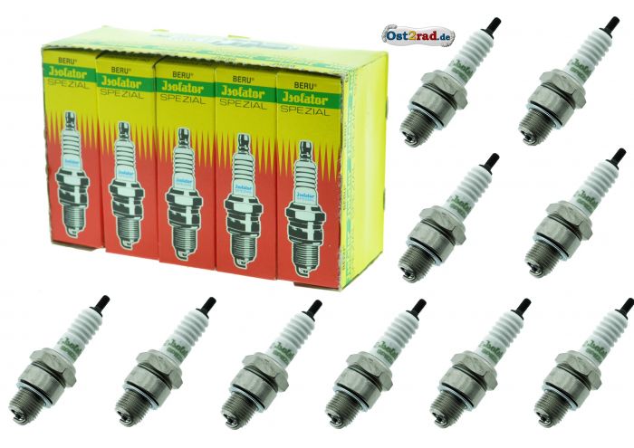 10er Pack Zündkerzen ISOLATOR 260 Sparpack, für Simson, MZ, Jawa