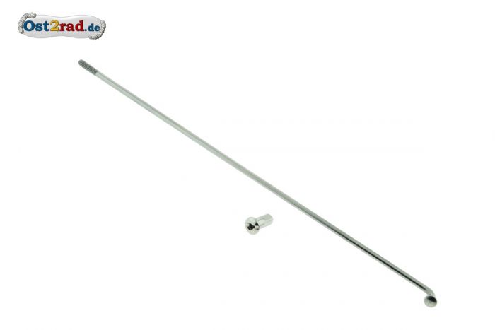 Speiche inkl. Nippel 220mm M3,5 Edelstahl Halbnabe RT 125/2 - Deutsche Produktion