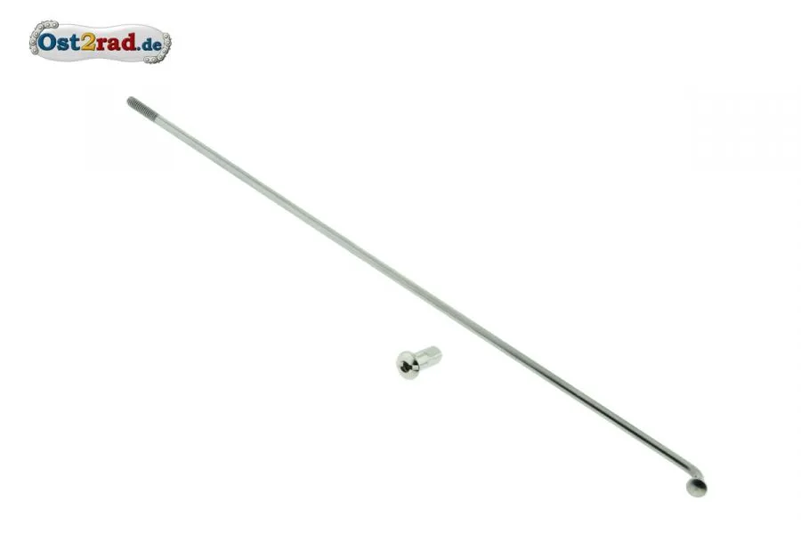 Speiche inkl. Nippel 220mm M3,5 Edelstahl Halbnabe RT 125/2 - Deutsche Produktion