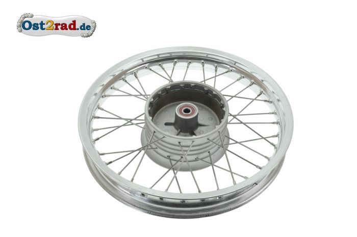 Speichenrad hinten komplett für MZ ETZ 250 Alu - Edelstahl