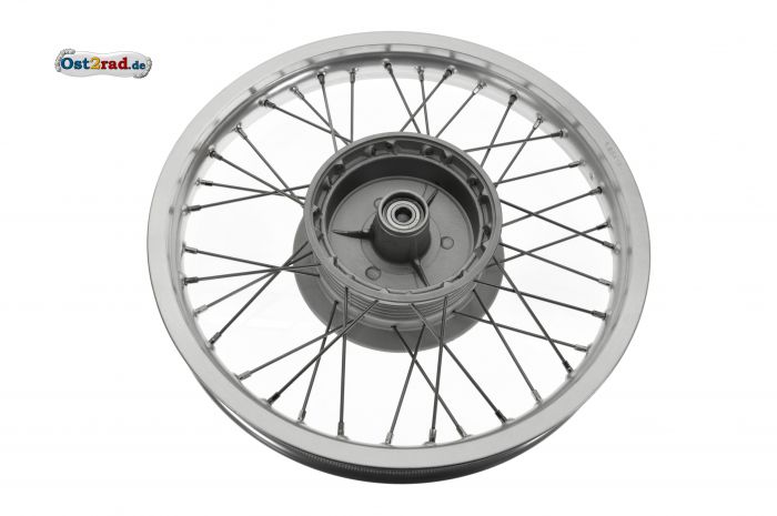 Speichenrad TS 125 150 hinten Alu - Edelstahl komplett