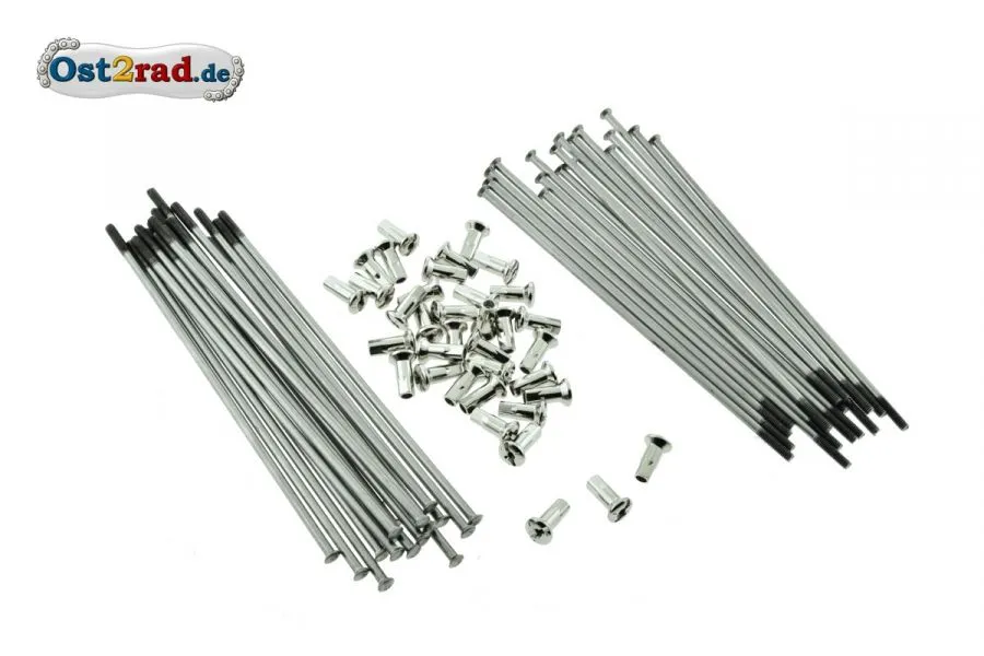Speichensatz Edelstahl VA, 163 mm, M4 passend für MZ Speichensatz Edelstahl VA, 163 mm, M4 passend für MZ