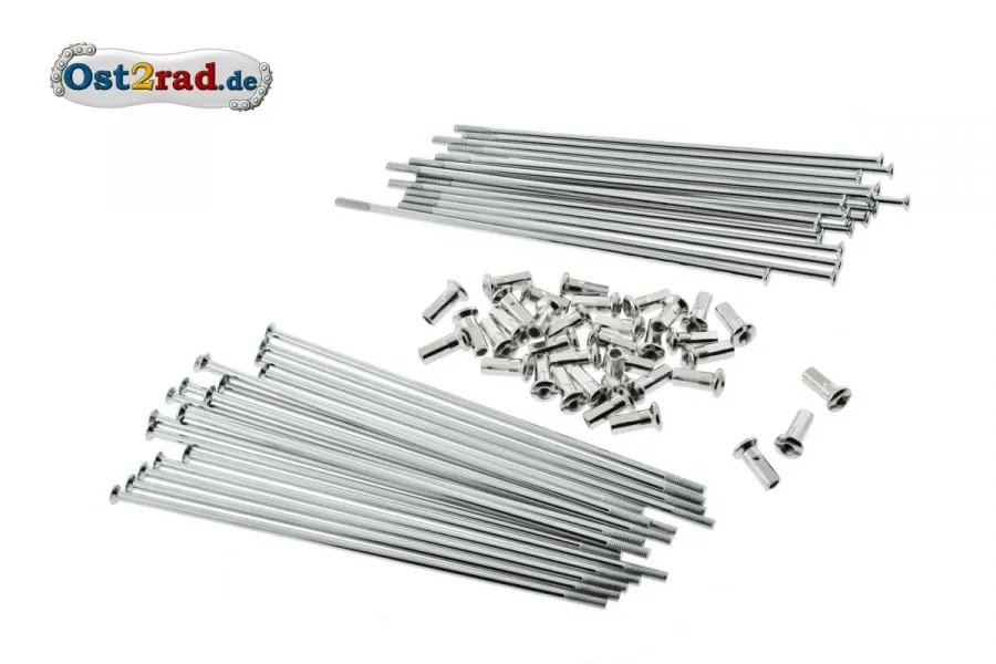 Speichensatz verchromt M4 160mm RT 125 Vollnabe - deutsche Produktion Speichensatz verchromt M4 160mm RT 125 Vollnabe - deutsche Produktion