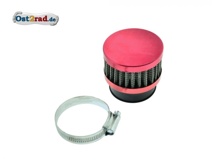 Sportluftfilter ROT 40-42mm, flach, Restposten