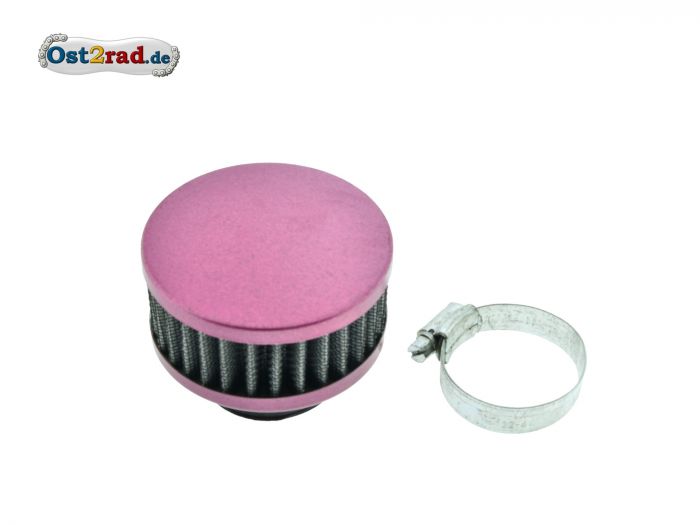Sportluftfilter himbeerfarben 28-34mm, flach