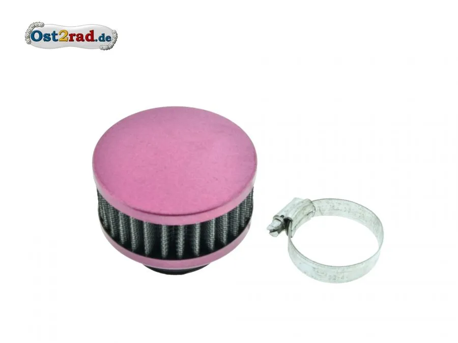 Sportluftfilter himbeerfarben 28-34mm, flach Sportluftfilter himbeerfarben 28-34mm, flach