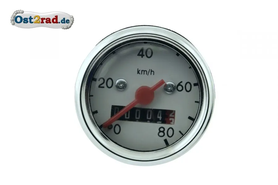 Tacho mit Beleuchtung für Simson S50 S51, 80km/h, 48mm, 12V Tacho mit Beleuchtung für Simson S50 S51, 80km/h, 48mm, 12V