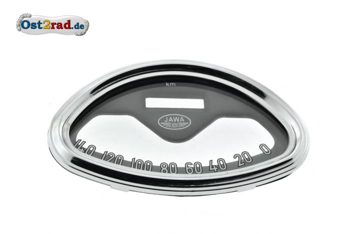 Tachoscheibenset 4-teilig oval JAWA Panelka 140km/h