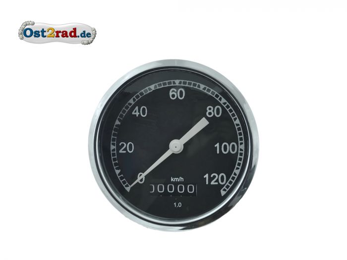 Tachometer AWO EMW IFA BK350 bis 120 mit CHROMRING