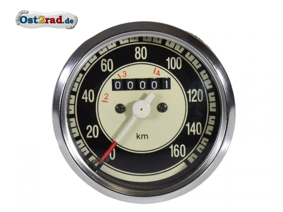 Tachometer rund 160 km/h für Jawa und CZ 125 - 350, Oldtimer universal Tachometer rund 160 km/h für Jawa und CZ 125 - 350, Oldtimer universal