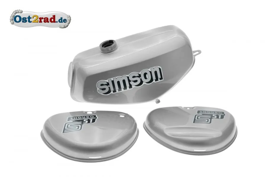 2.WAHL Tank Set S51E ENDURO silber, innen versiegelt 2.WAHL Tank Set S51E ENDURO silber, innen versiegelt