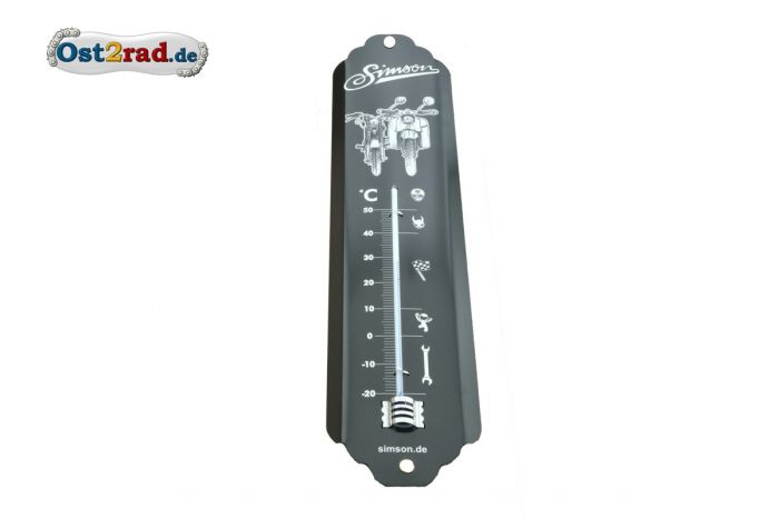 Thermometer Simson schwarz weiß 28cm