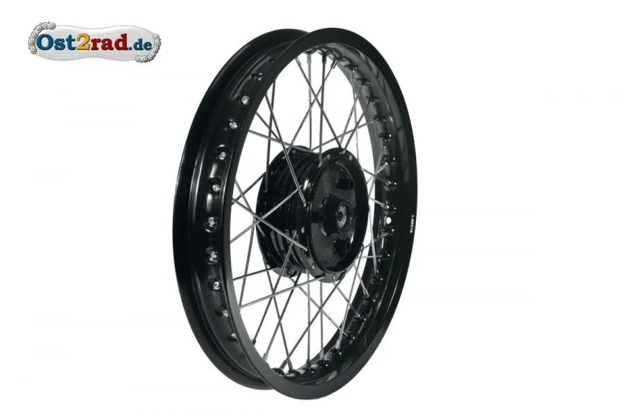 TUNING-Speichenrad 1,85x16 Nabe-Felge Schwarz - Edelstahl für Simson S50 S51 S53 TUNING-Speichenrad 1,85x16 Nabe-Felge Schwarz - Edelstahl für Simson S50 S51 S53